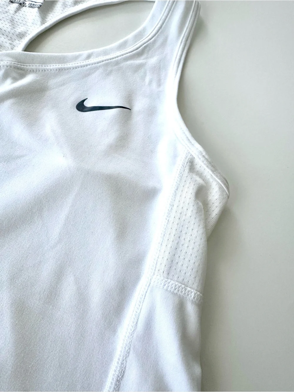 Nike Running White Dri-FIT Racerback Tank Top Size S